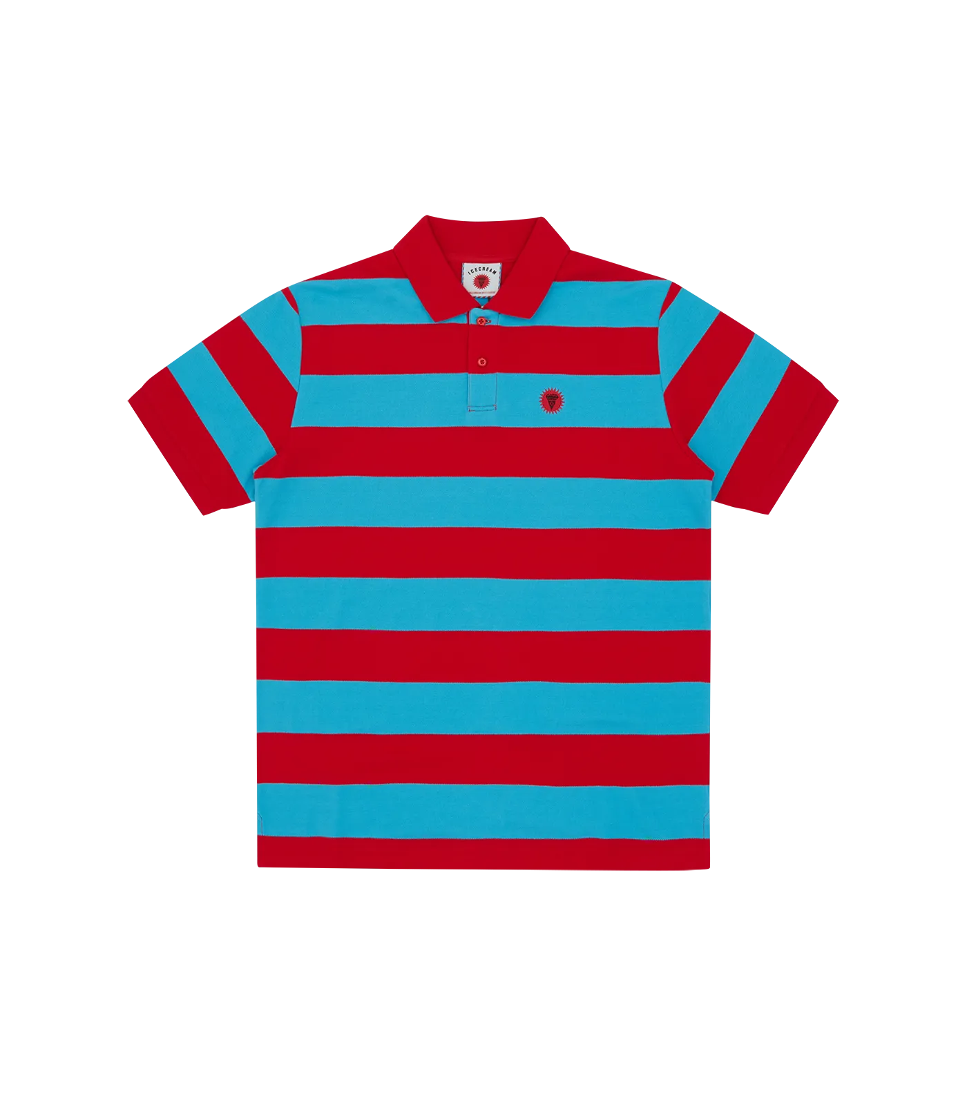 RED/BLUE STRIPE STRIPED POLO SHIRT