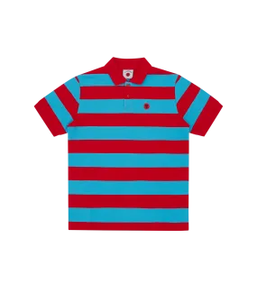 RED/BLUE STRIPE STRIPED POLO SHIRT