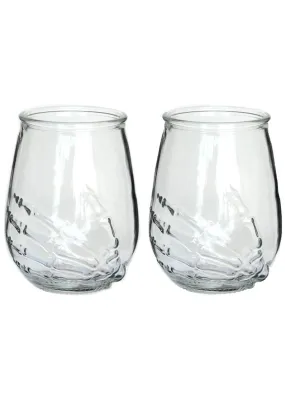 Succubus Skeleton Hand Drinking Glasses Set