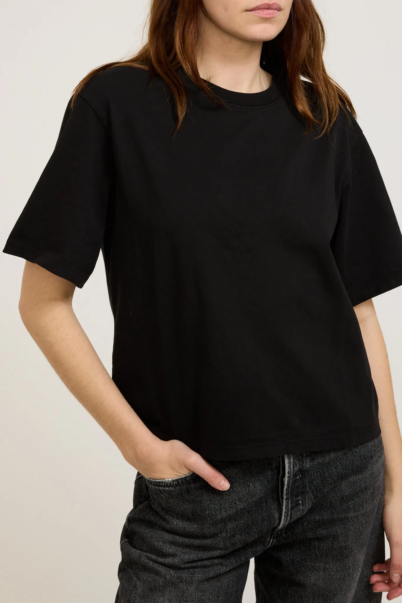 Sulma Drop Shoulder Tee Black