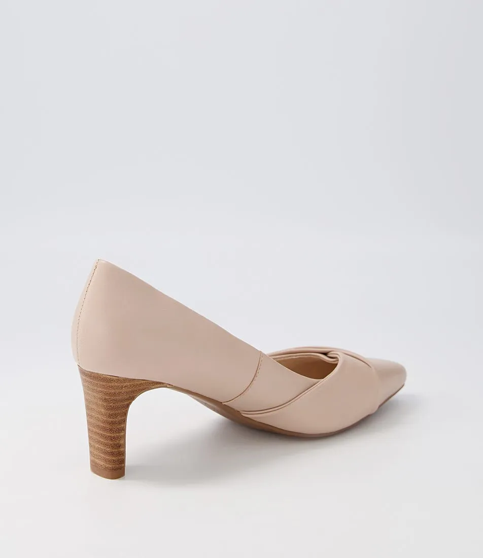 SUPERSOFT Narlies Nude Leather Heels