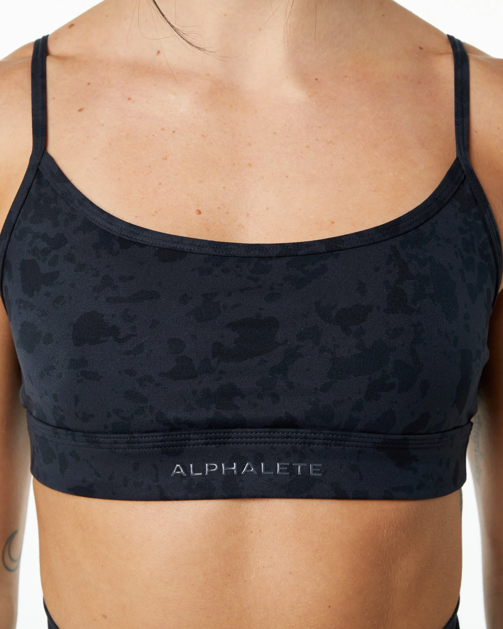 Black Pebble Print Bra