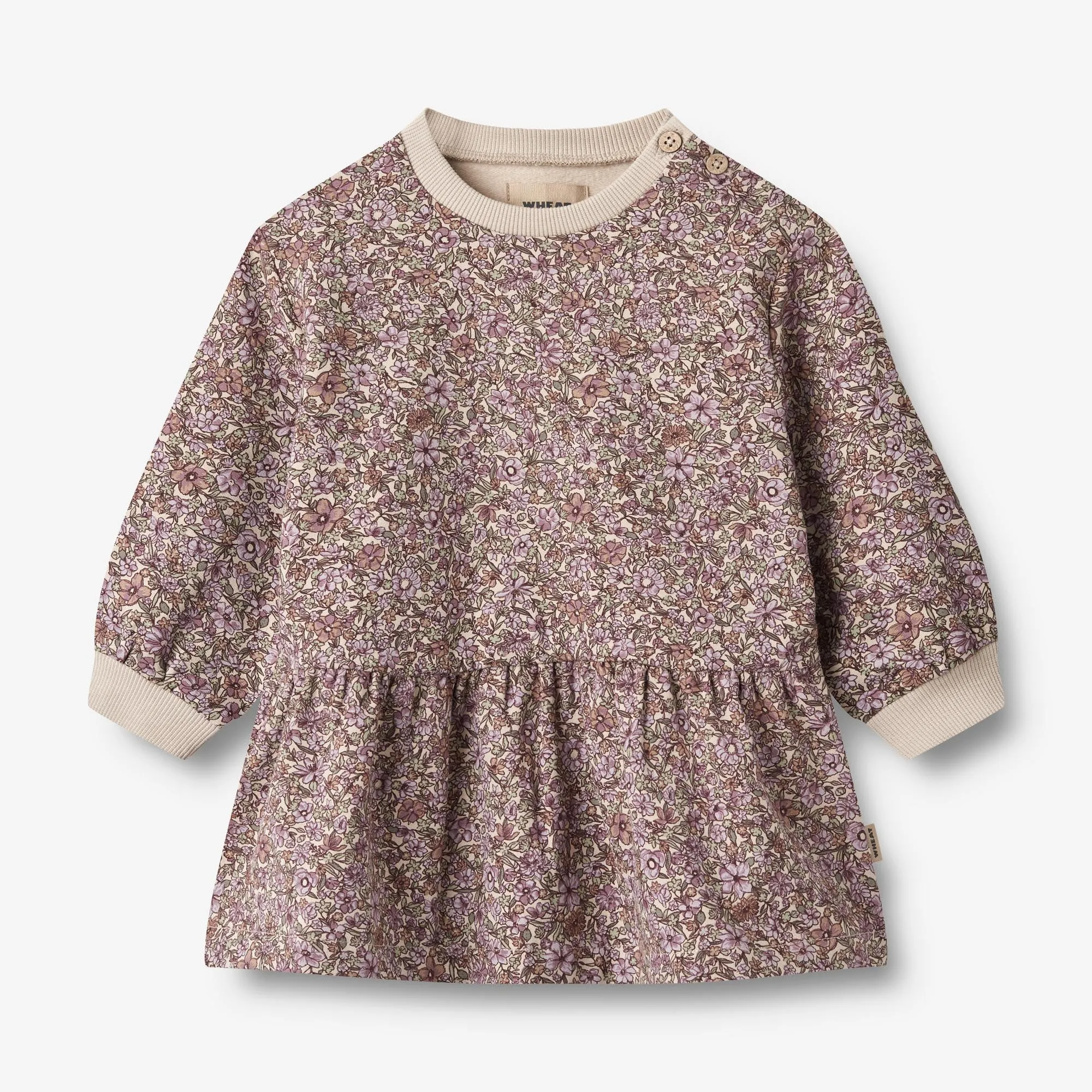 Sweat Dress Zenia - lilac flowers