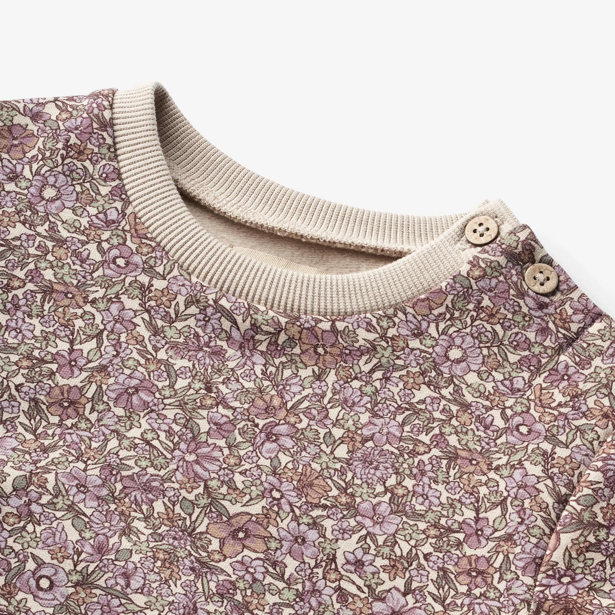 Sweat Dress Zenia - lilac flowers