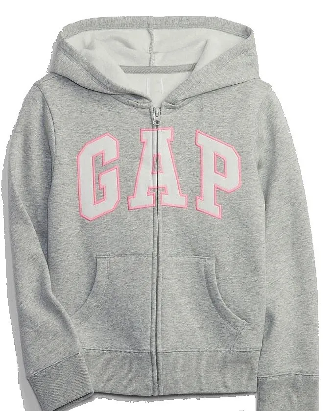 sweatshirt GAP V- Jan Logo GAP Zip - Heather Grey - girl´s