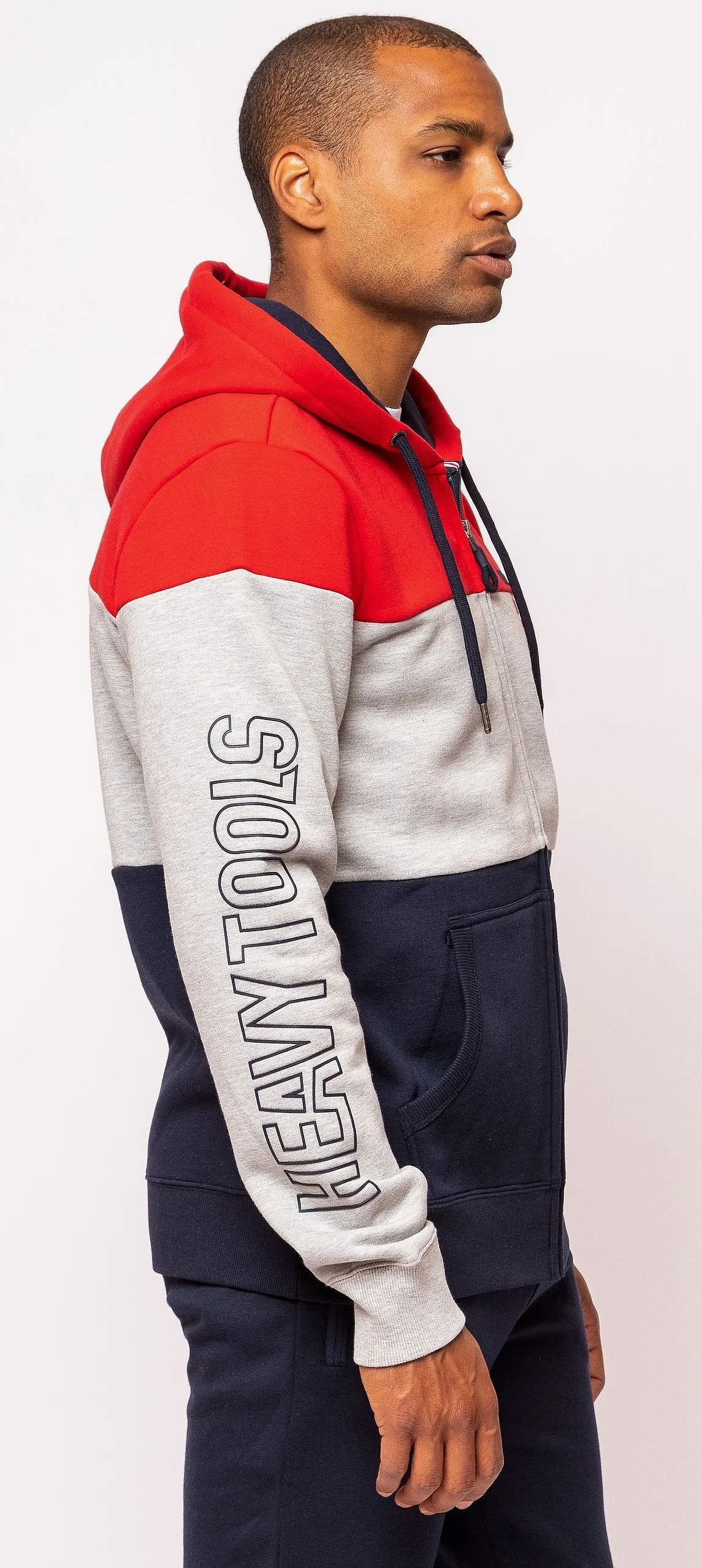 sweatshirt Heavy Tools Spiral Zip - Red - men´s