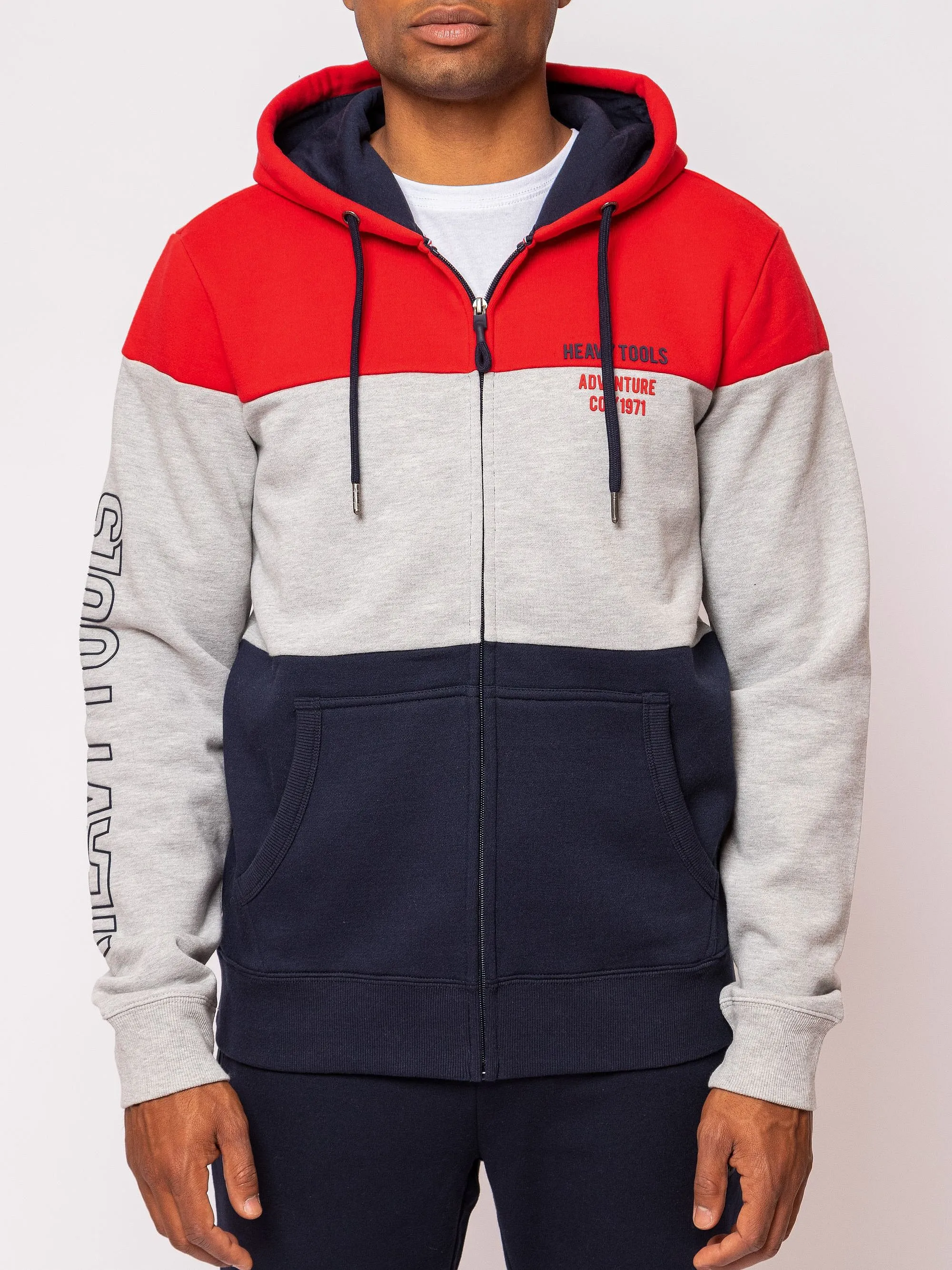 sweatshirt Heavy Tools Spiral Zip - Red - men´s