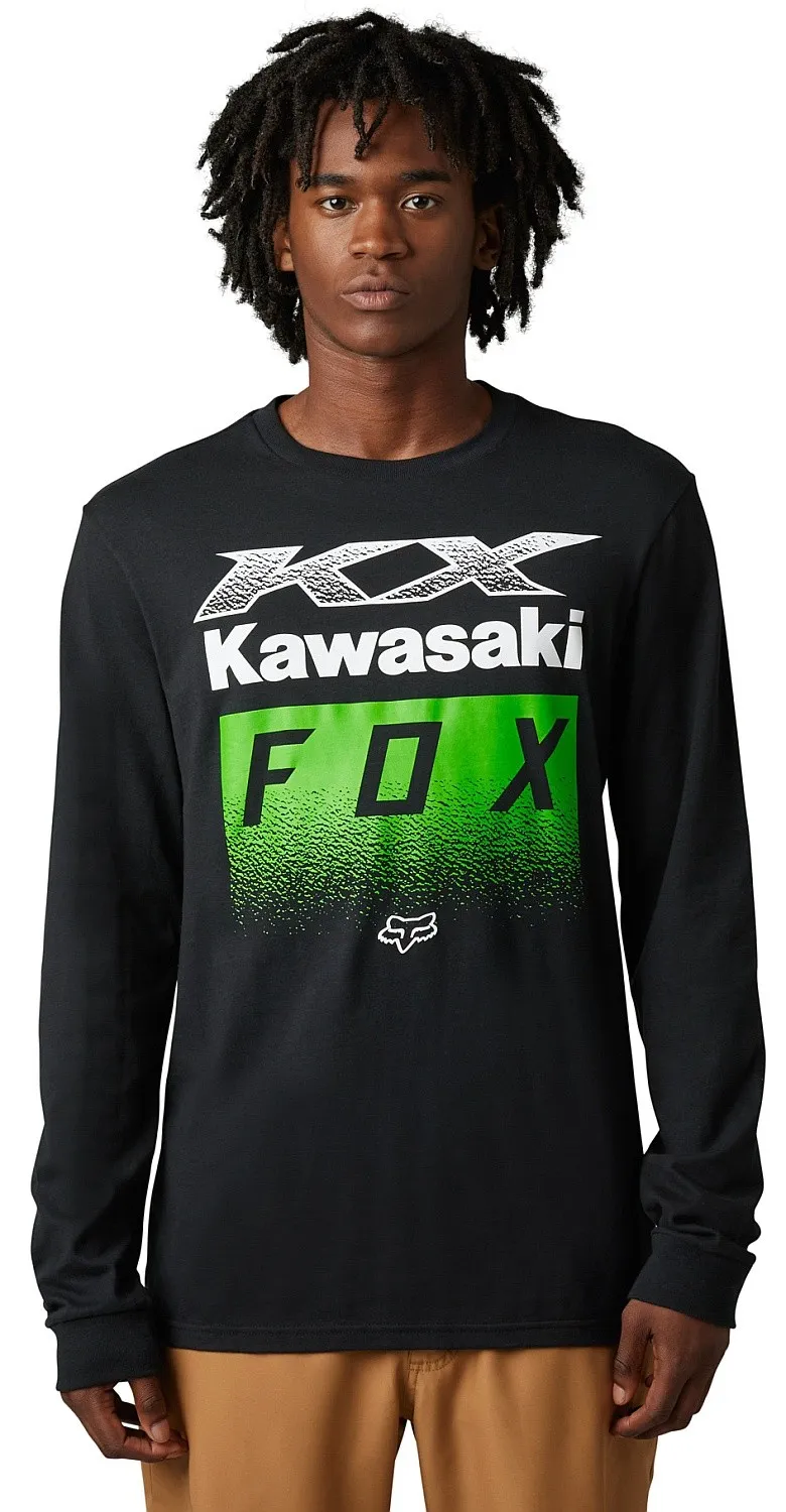 T-Shirt Fox Fox X Kawi Prem LS - Black - men´s