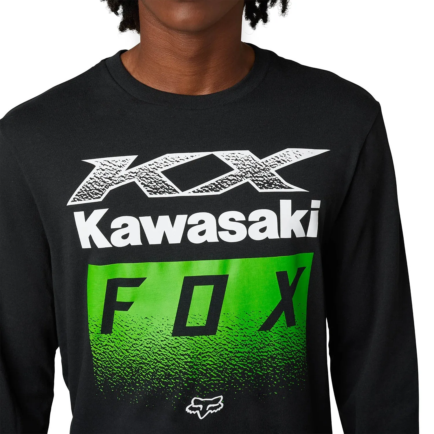 T-Shirt Fox Fox X Kawi Prem LS - Black - men´s