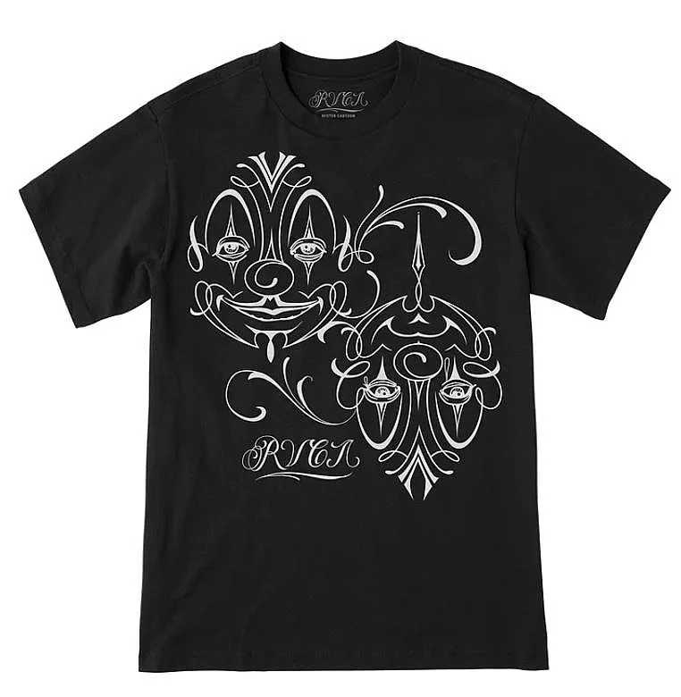 T-Shirt RVCA Mister Cartoon Balance Clowns - Black - men´s