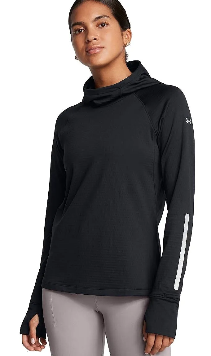 T-Shirt Under Armour Launch Cold Weather Balaclava Hoodie LS - Black/Reflective - women´s