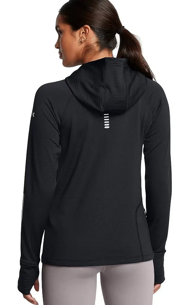 T-Shirt Under Armour Launch Cold Weather Balaclava Hoodie LS - Black/Reflective - women´s