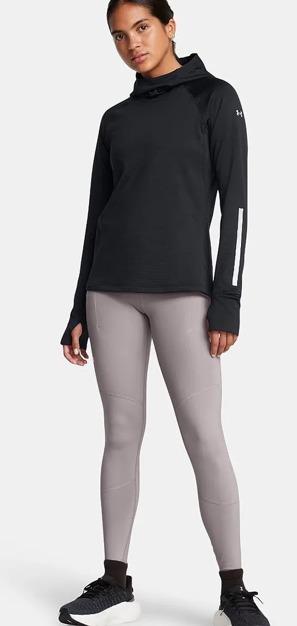 T-Shirt Under Armour Launch Cold Weather Balaclava Hoodie LS - Black/Reflective - women´s