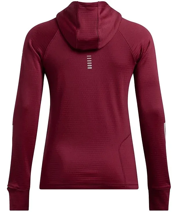 T-Shirt Under Armour Launch Cold Weather Balaclava Hoodie LS - Cardinal/Reflective - women´s