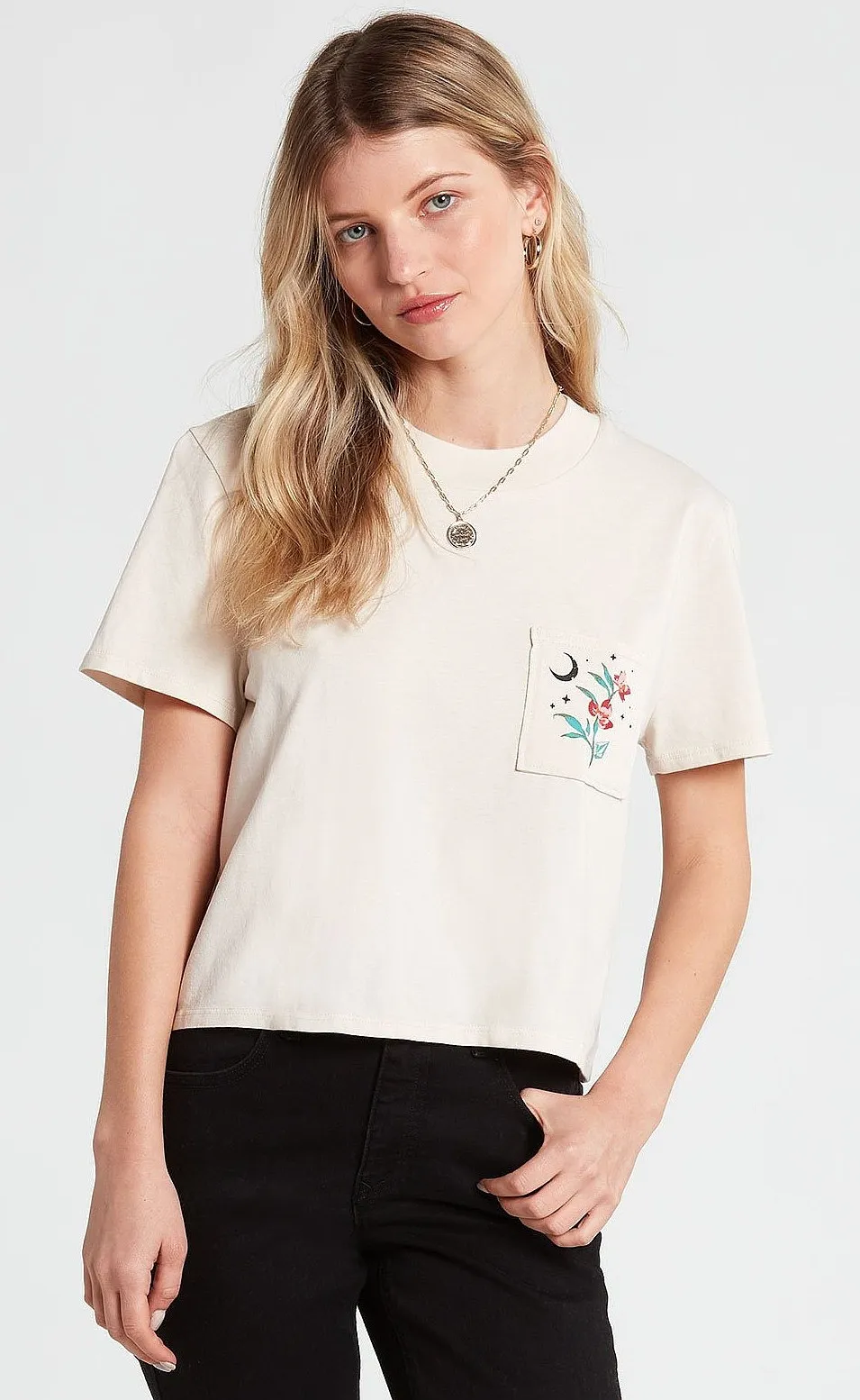 T-Shirt Volcom Pocket Dial - Bone - women´s