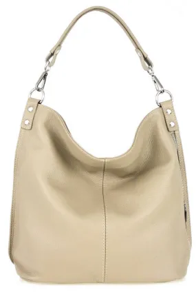 Taupe leather bag ludmilla