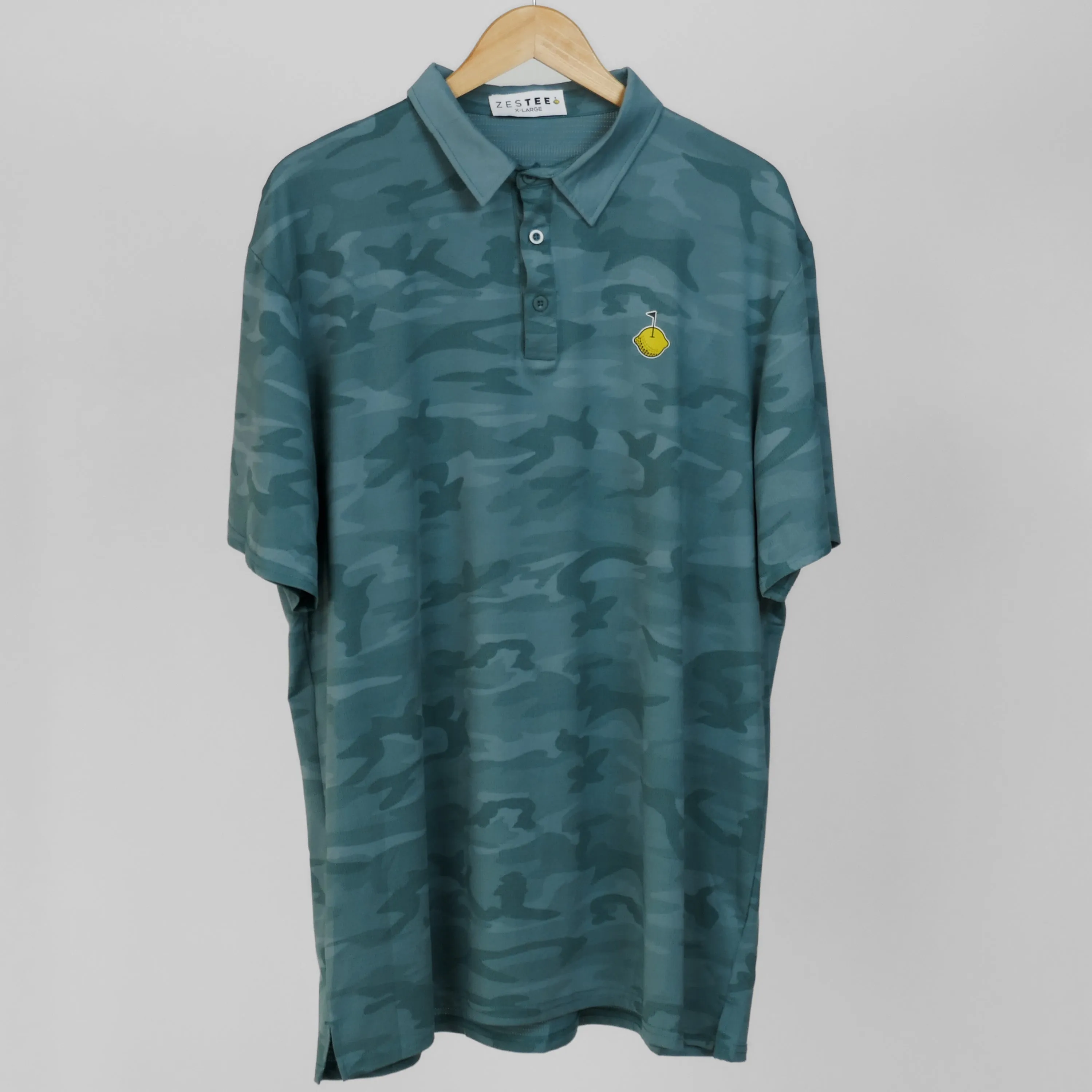 Teal Camo Polo