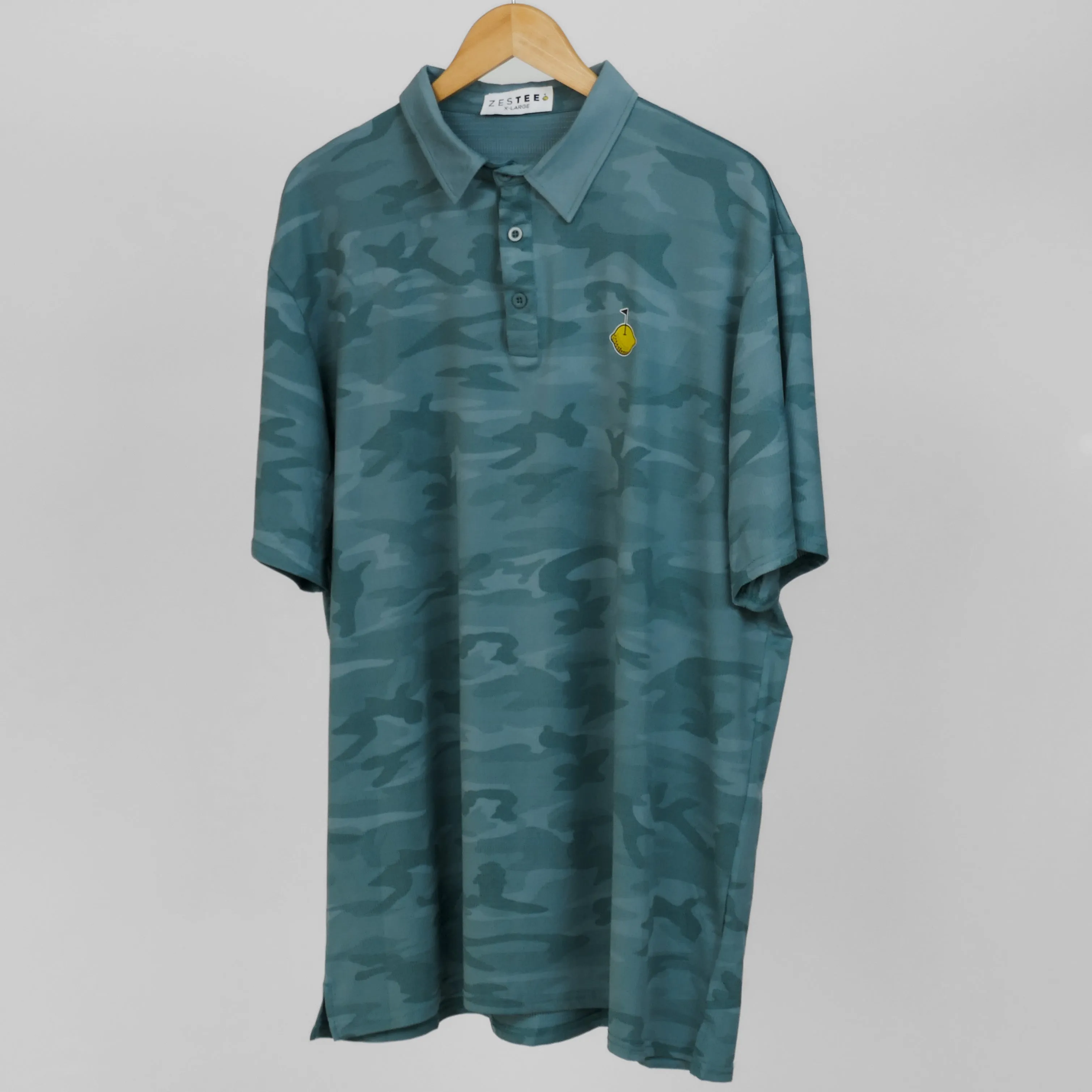 Teal Camo Polo