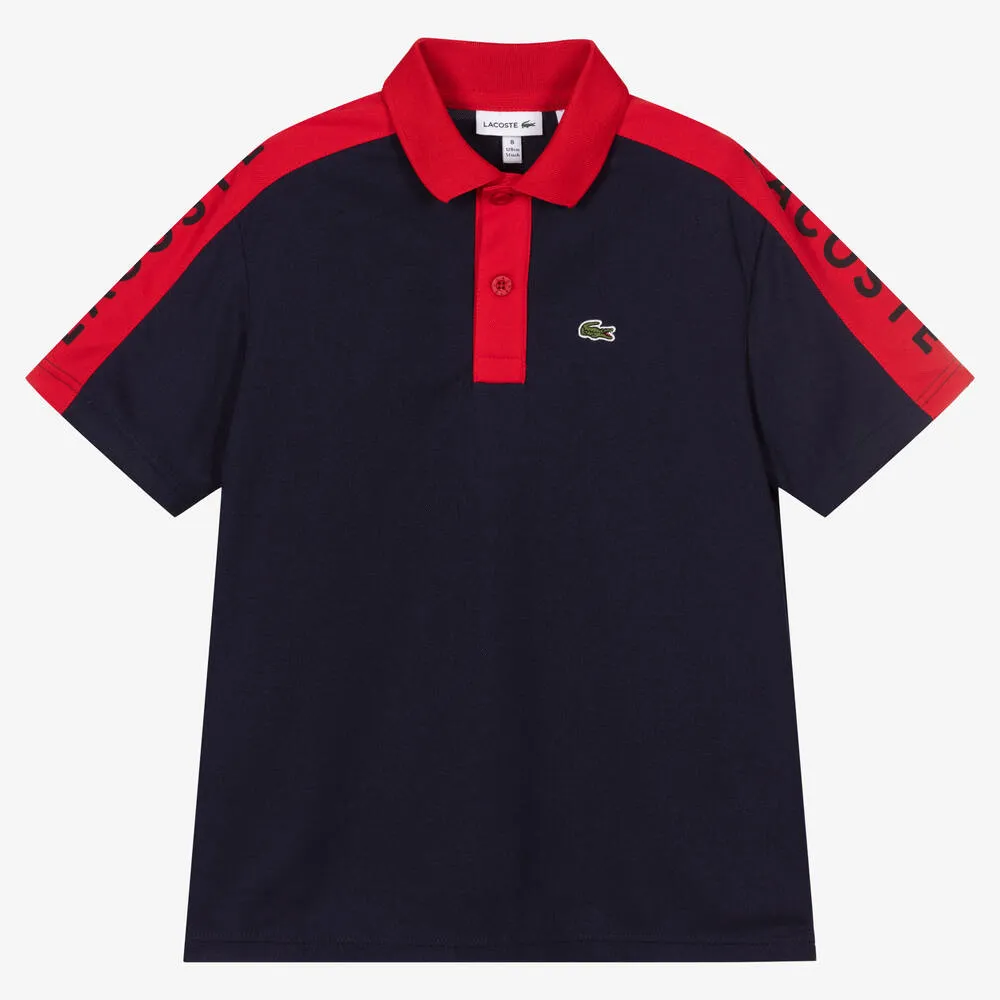 Teen Navy Red Tape Polo