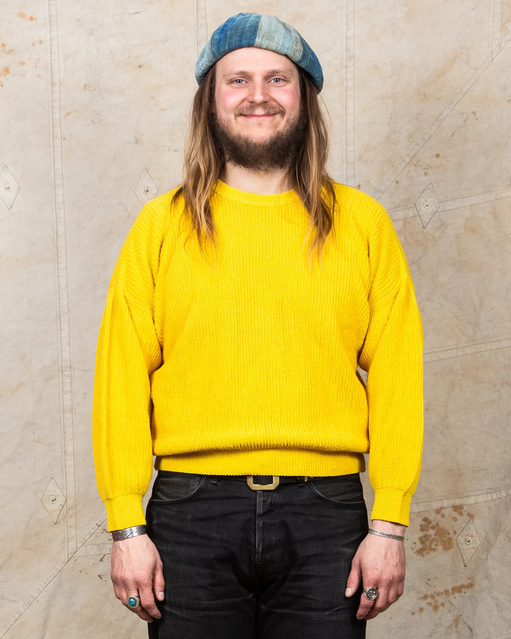 Tender Type 741 Rib Shoulder Pullover Turmeric Dyed