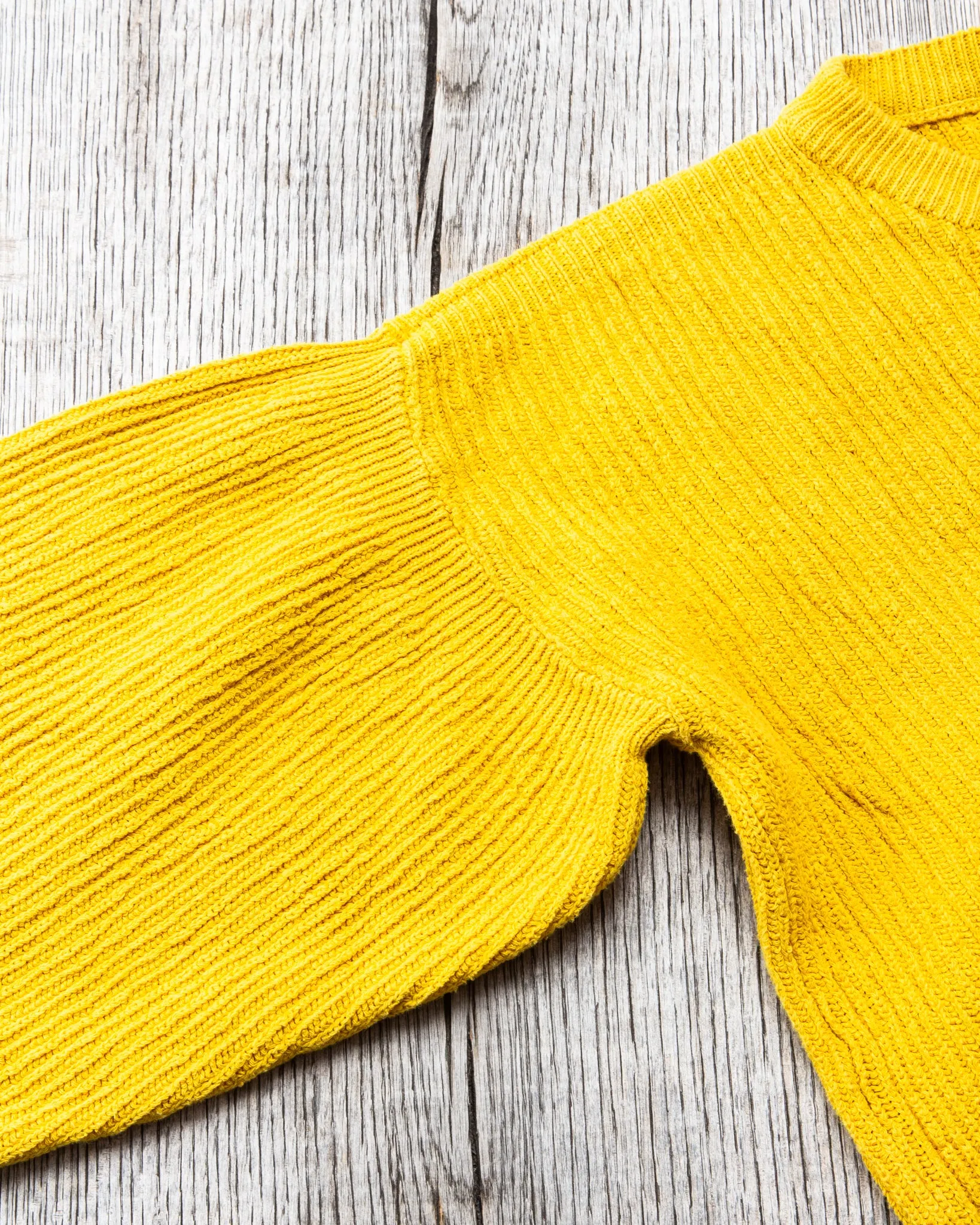 Tender Type 741 Rib Shoulder Pullover Turmeric Dyed