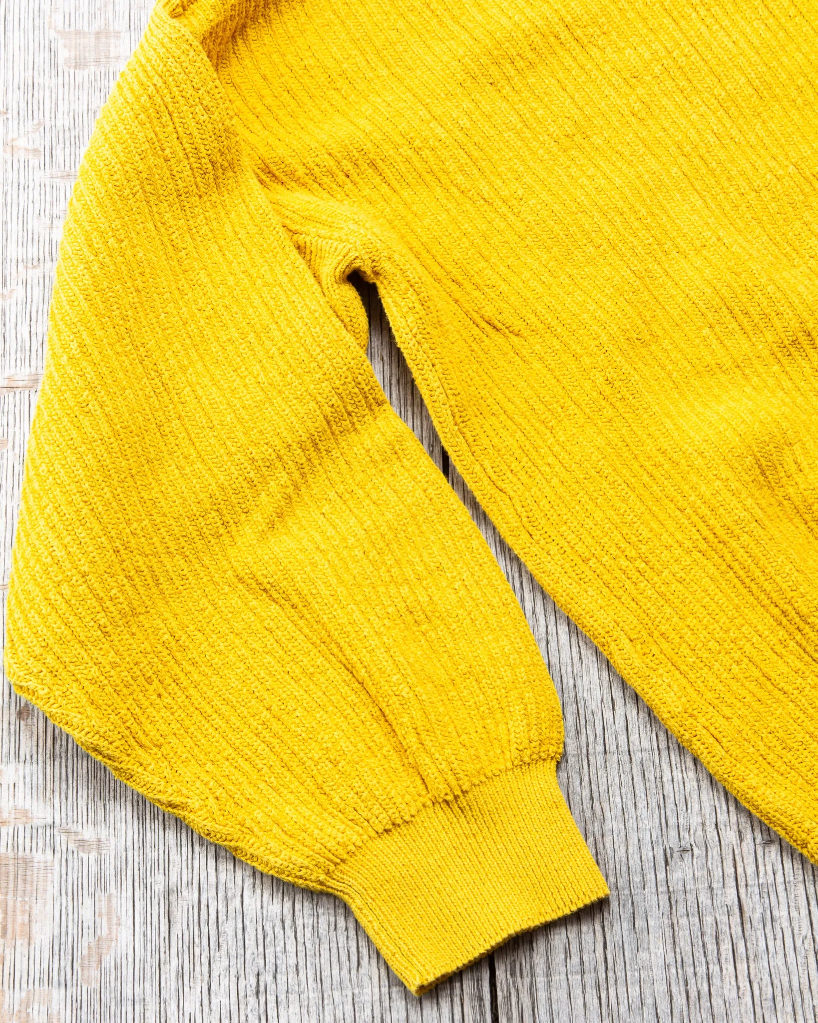 Tender Type 741 Rib Shoulder Pullover Turmeric Dyed