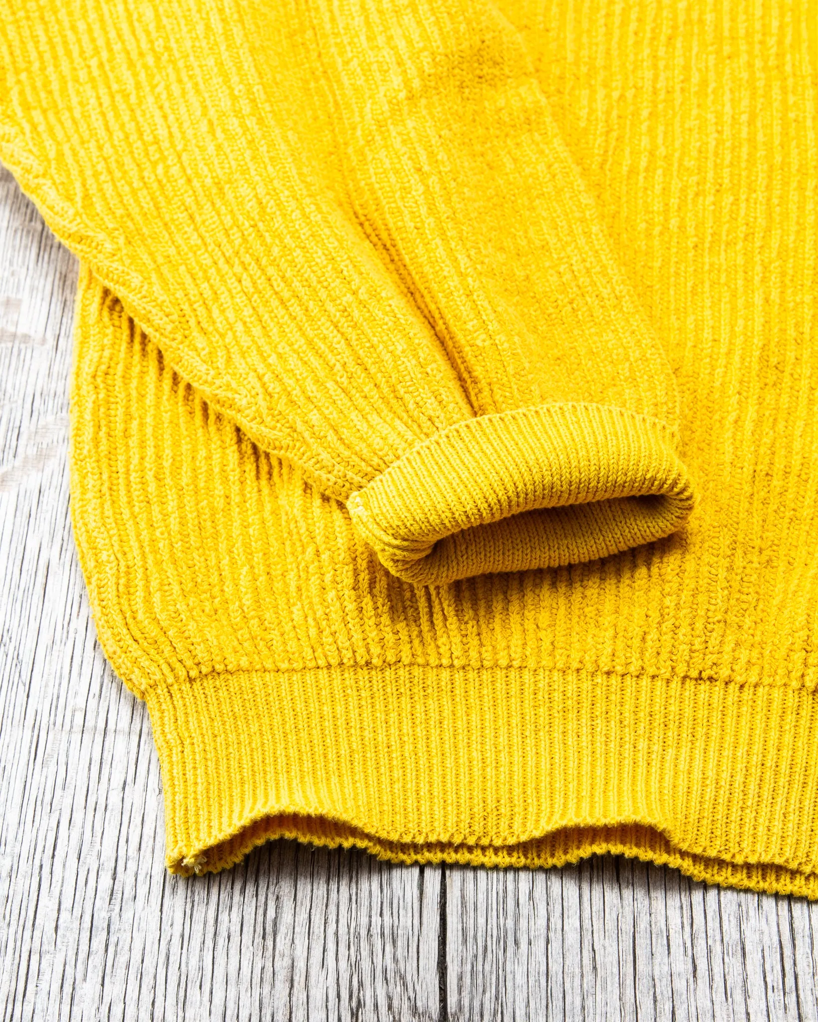 Tender Type 741 Rib Shoulder Pullover Turmeric Dyed