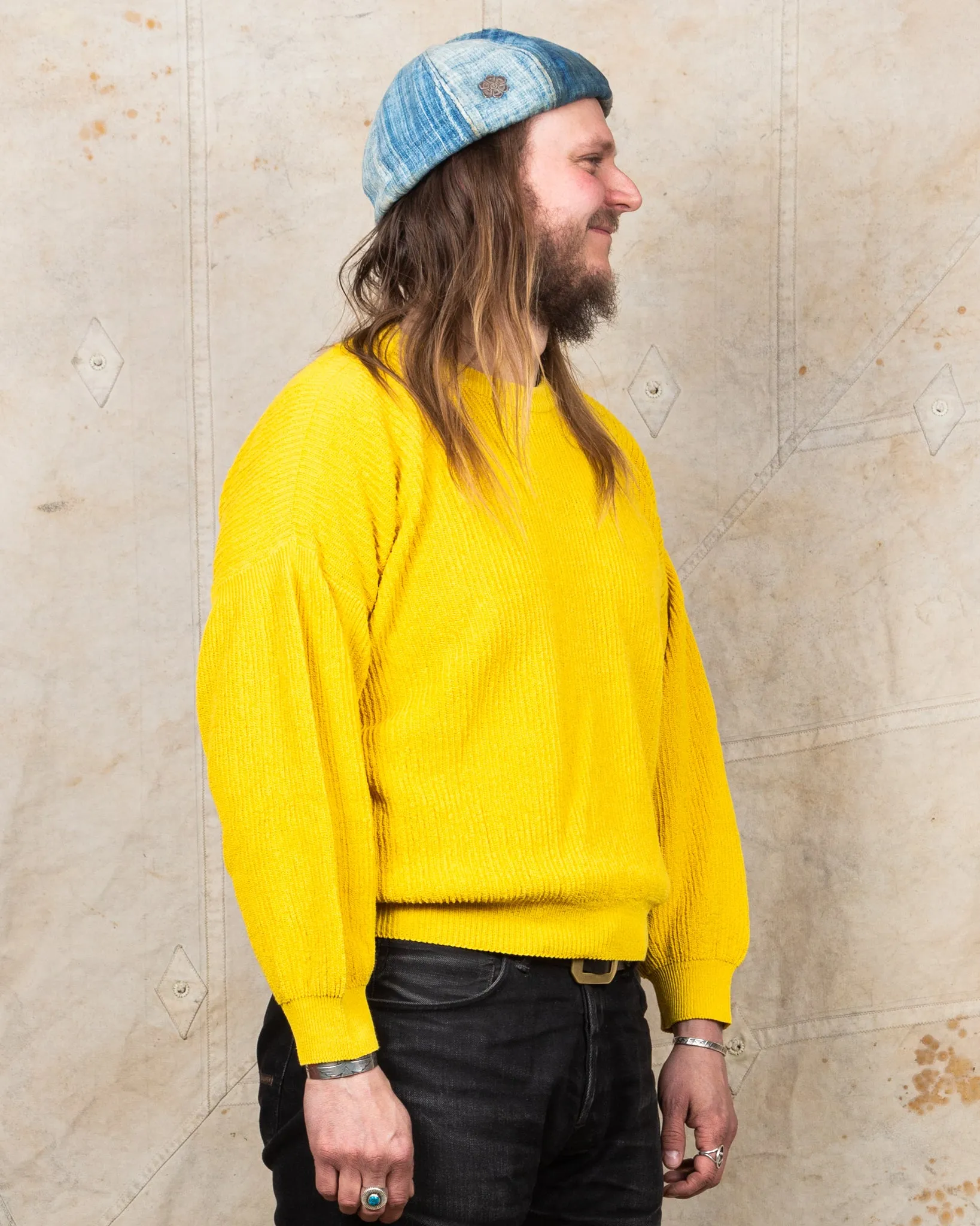 Tender Type 741 Rib Shoulder Pullover Turmeric Dyed