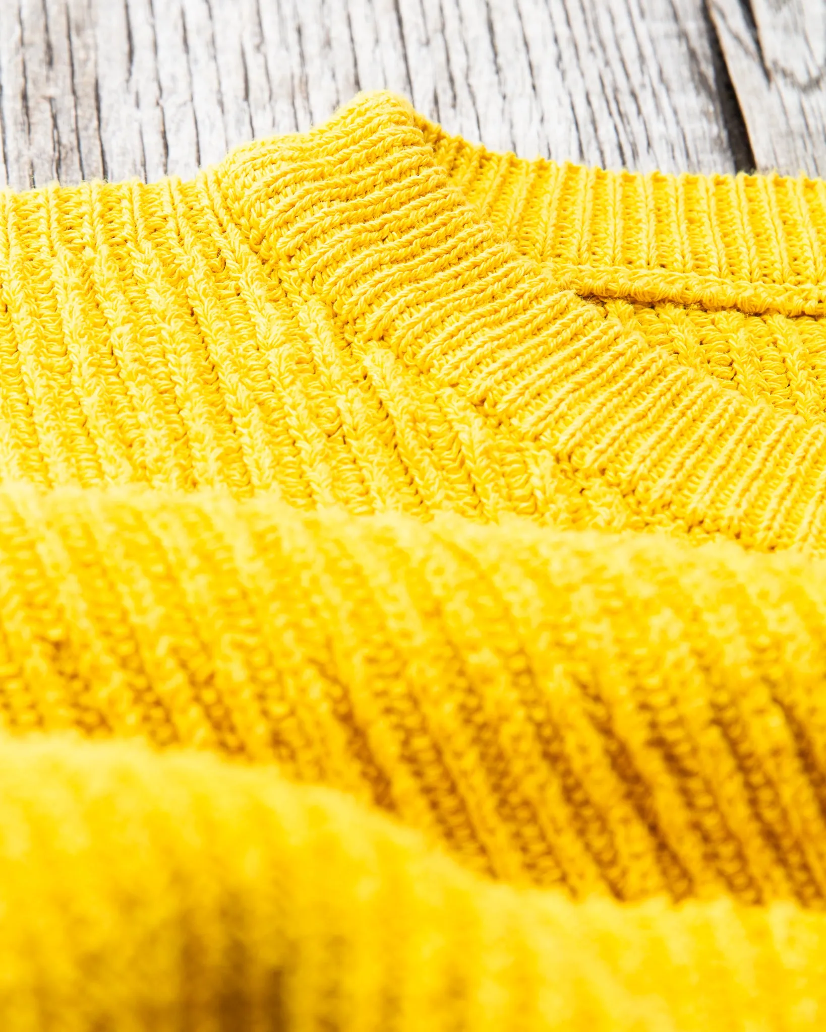 Tender Type 741 Rib Shoulder Pullover Turmeric Dyed