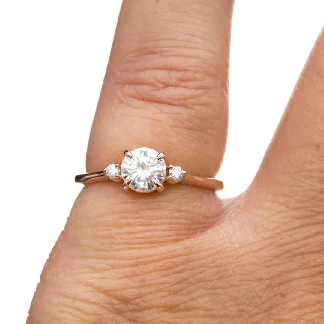 Tess - Three Stone Prong Set Moissanite Engagement Ring