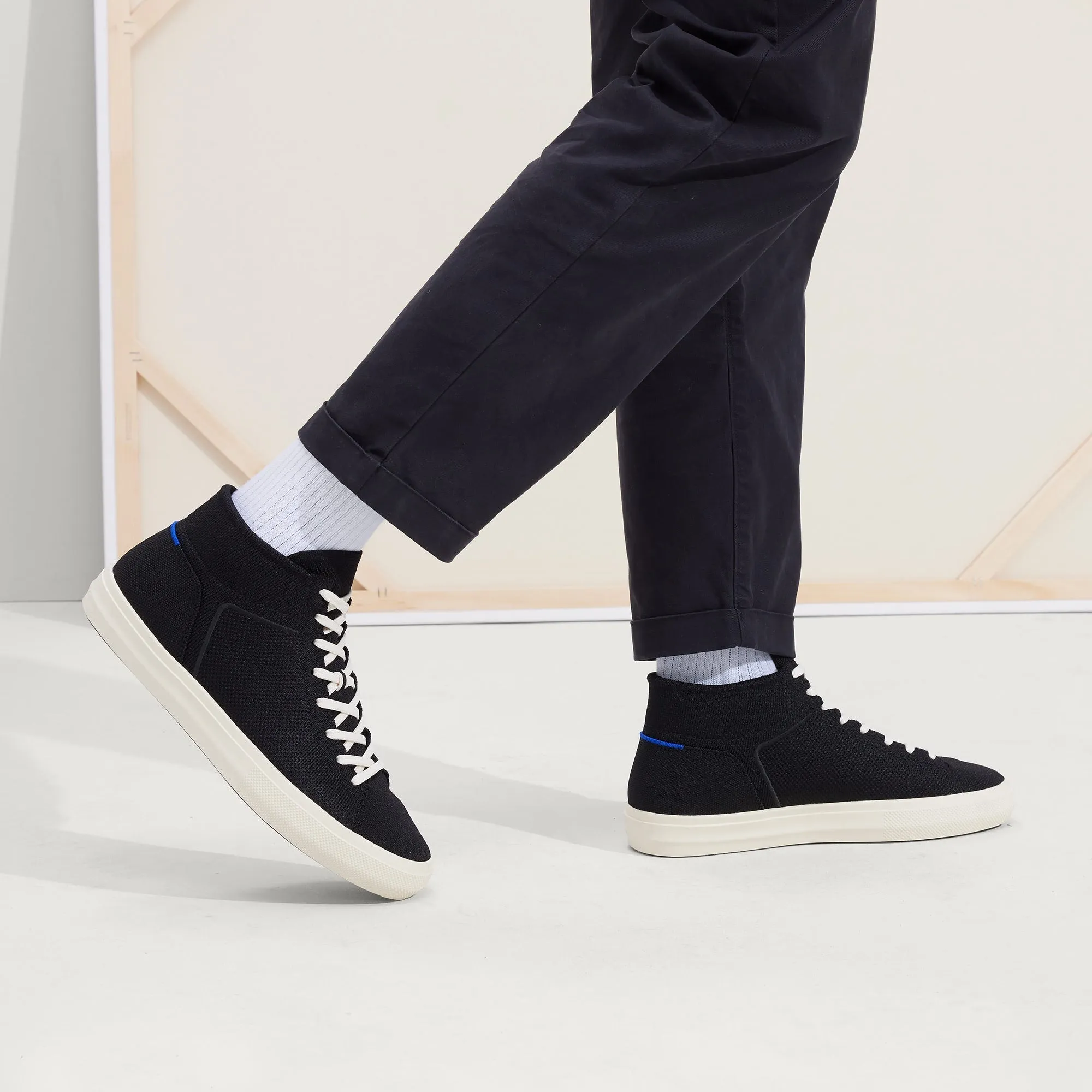 The Men's High Top Sneaker in Black