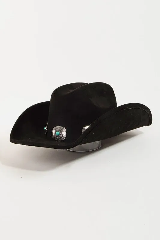 The Turquoise Stud Oval Charms Cowboy Hat