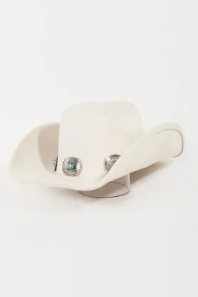 The Turquoise Stud Oval Charms Cowboy Hat