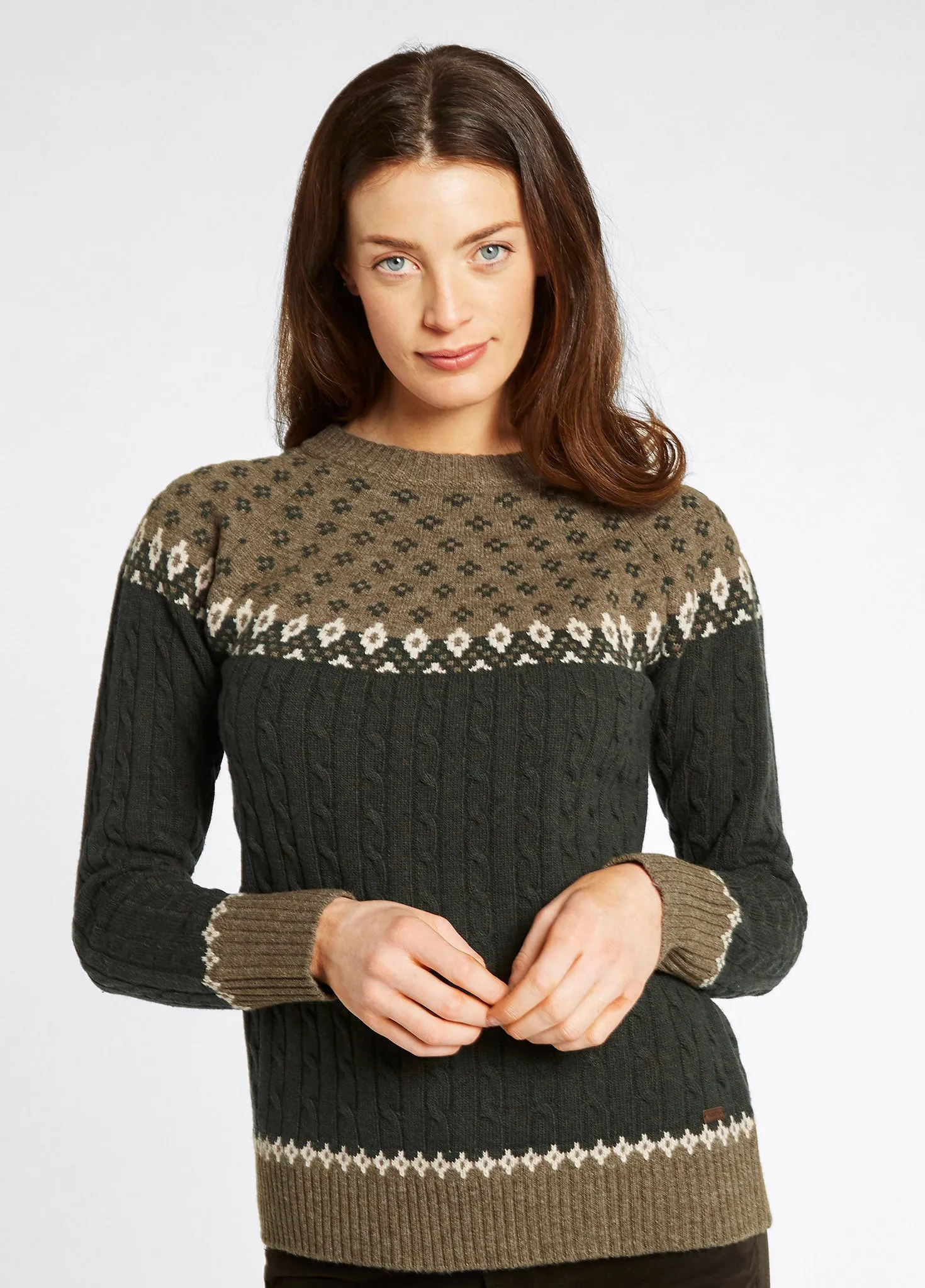 Thornfield Women’s Fair Isle knit - Olive