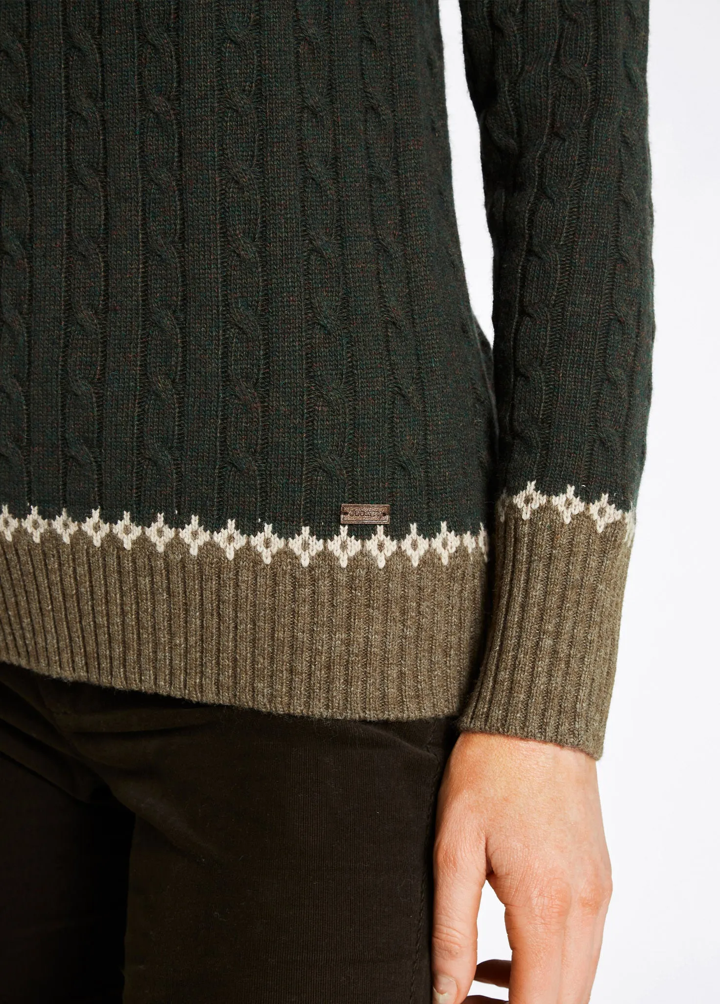 Thornfield Women’s Fair Isle knit - Olive