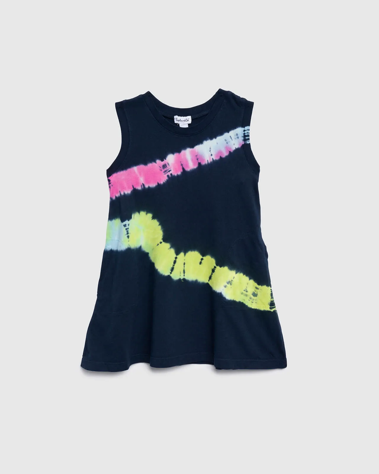 Toddler Girl Lime Tie Dye Tank Dress