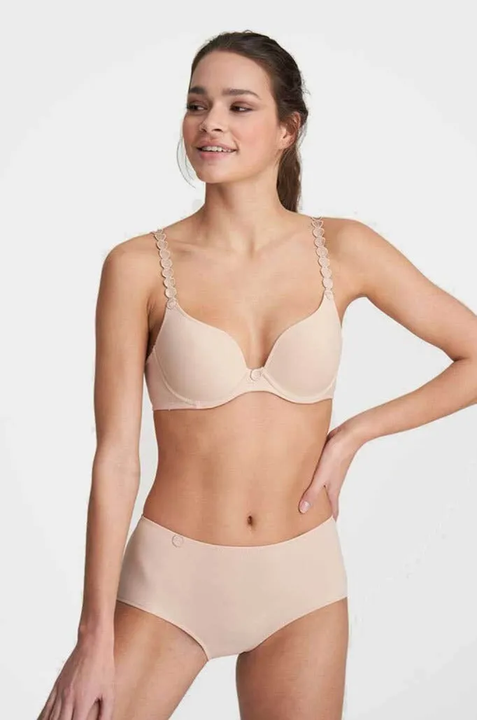 Tom Heart Shaped Bra in Caffe Latte