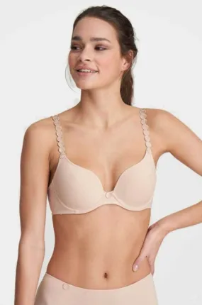 Tom Heart Shaped Bra in Caffe Latte