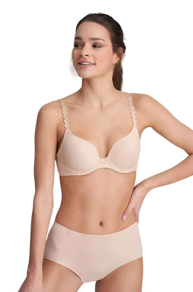 Tom Heart Shaped Bra in Caffe Latte