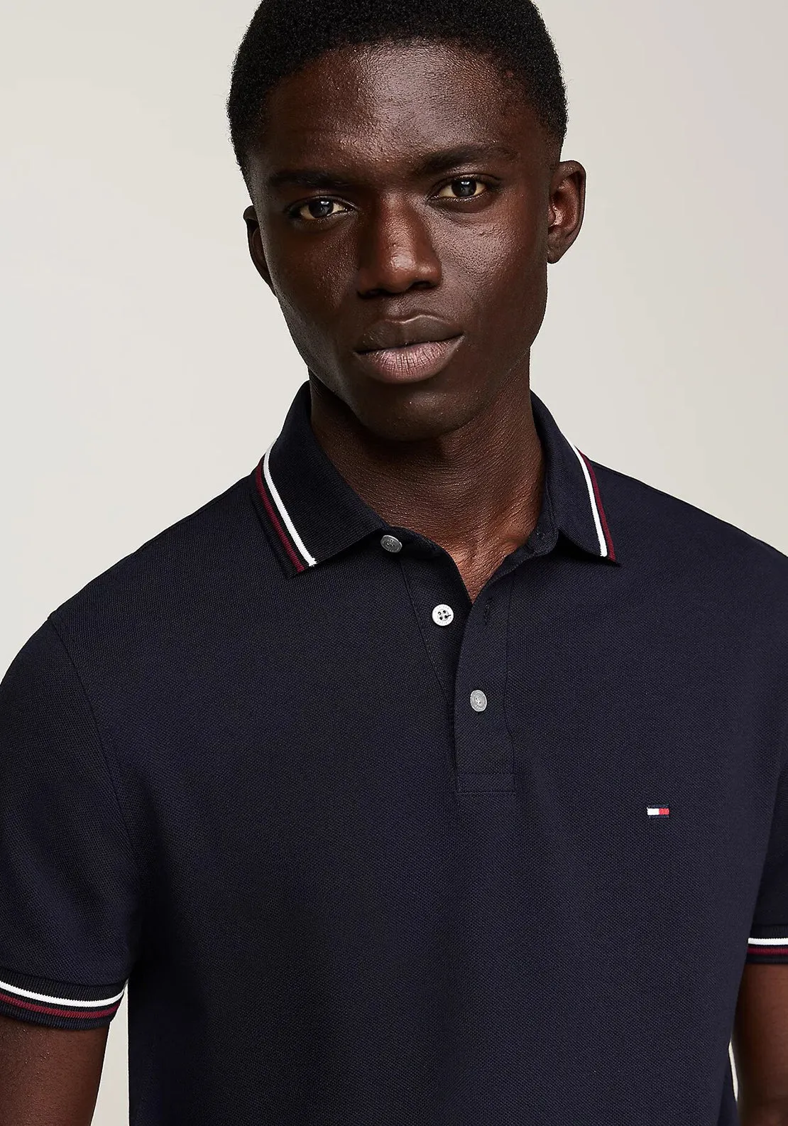 Tommy Hilfiger Tipped Polo Shirt, Desert Sky