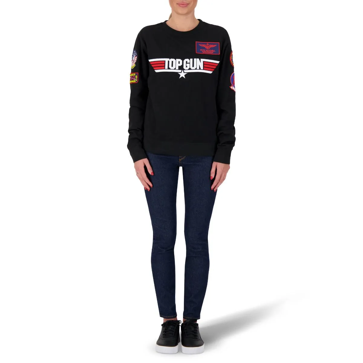 Black TOP GUN Logo Sweater