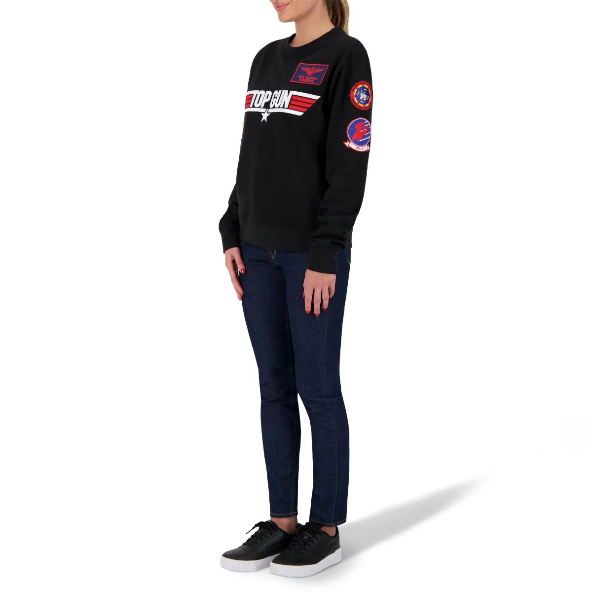 Black TOP GUN Logo Sweater