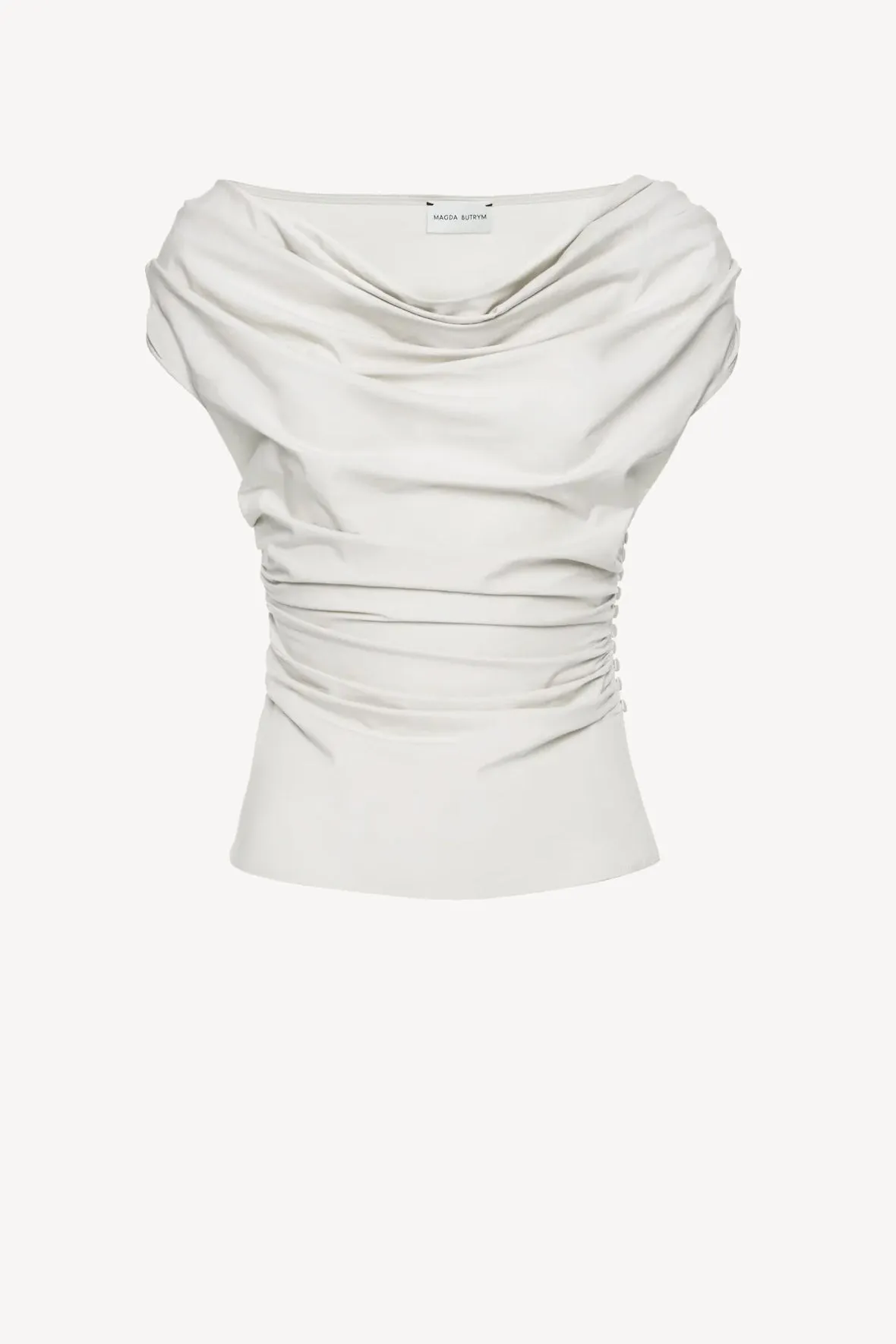 Top Off Shoulder Draped in Weiß