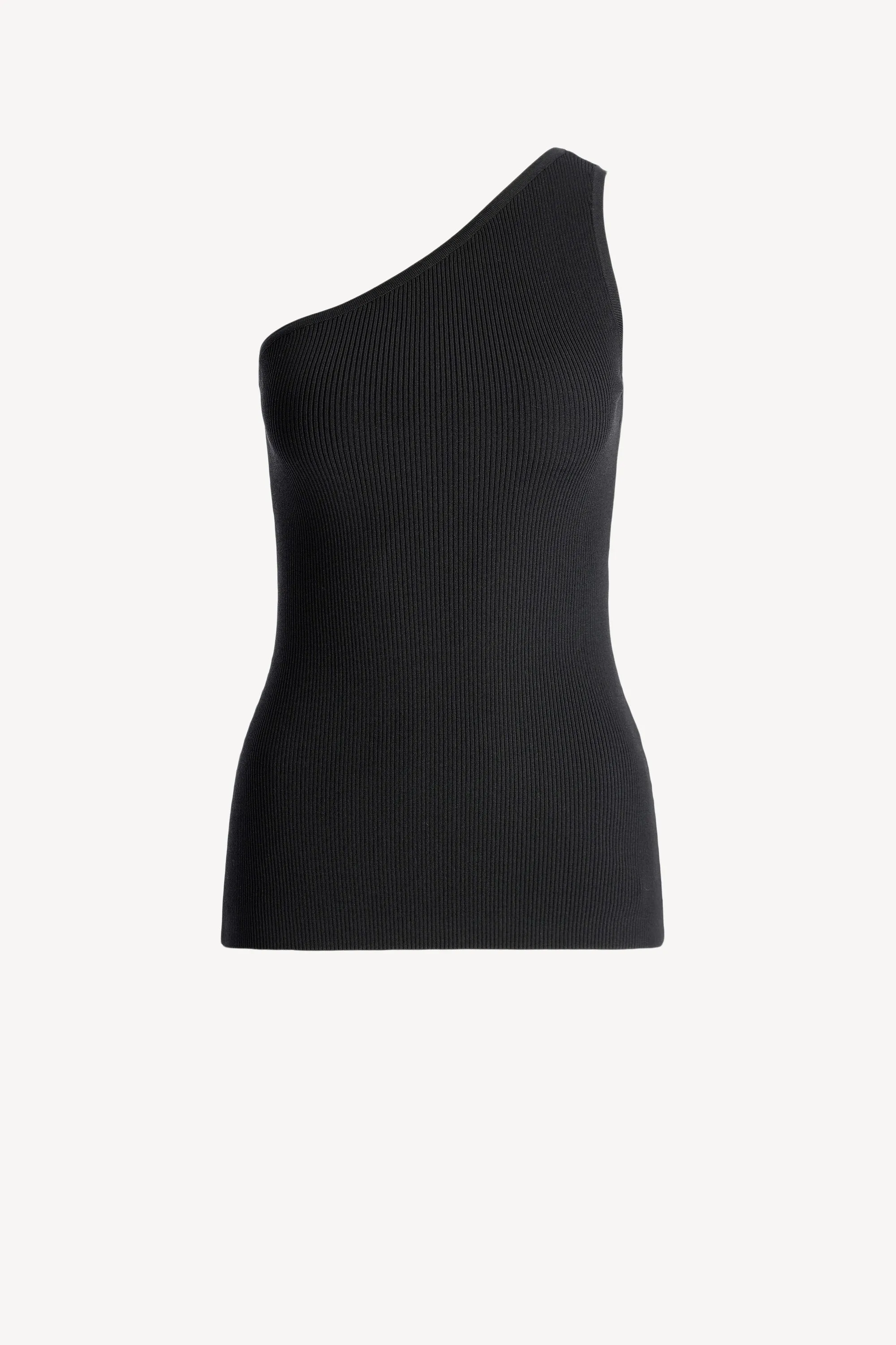 Top One Shoulder in Schwarz