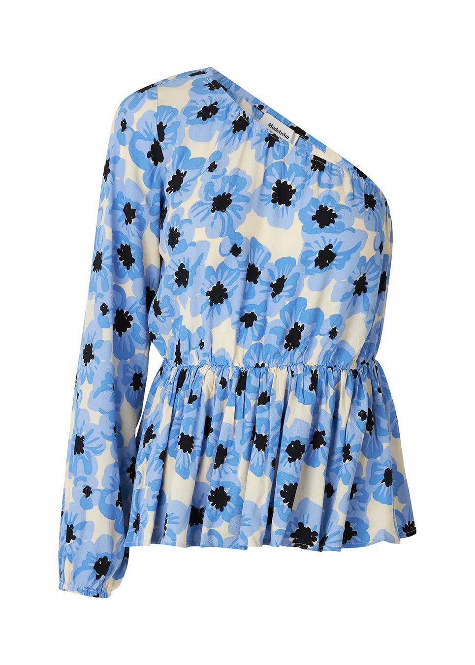 TorahMD print one shoulder top - Blue Pearl Flower