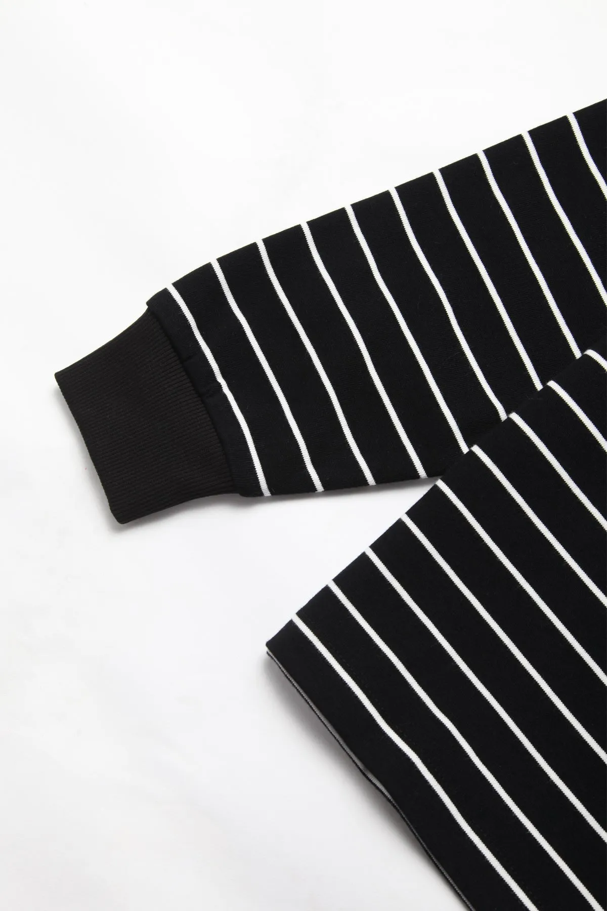 TRS - Oversized Striped Polo - Black