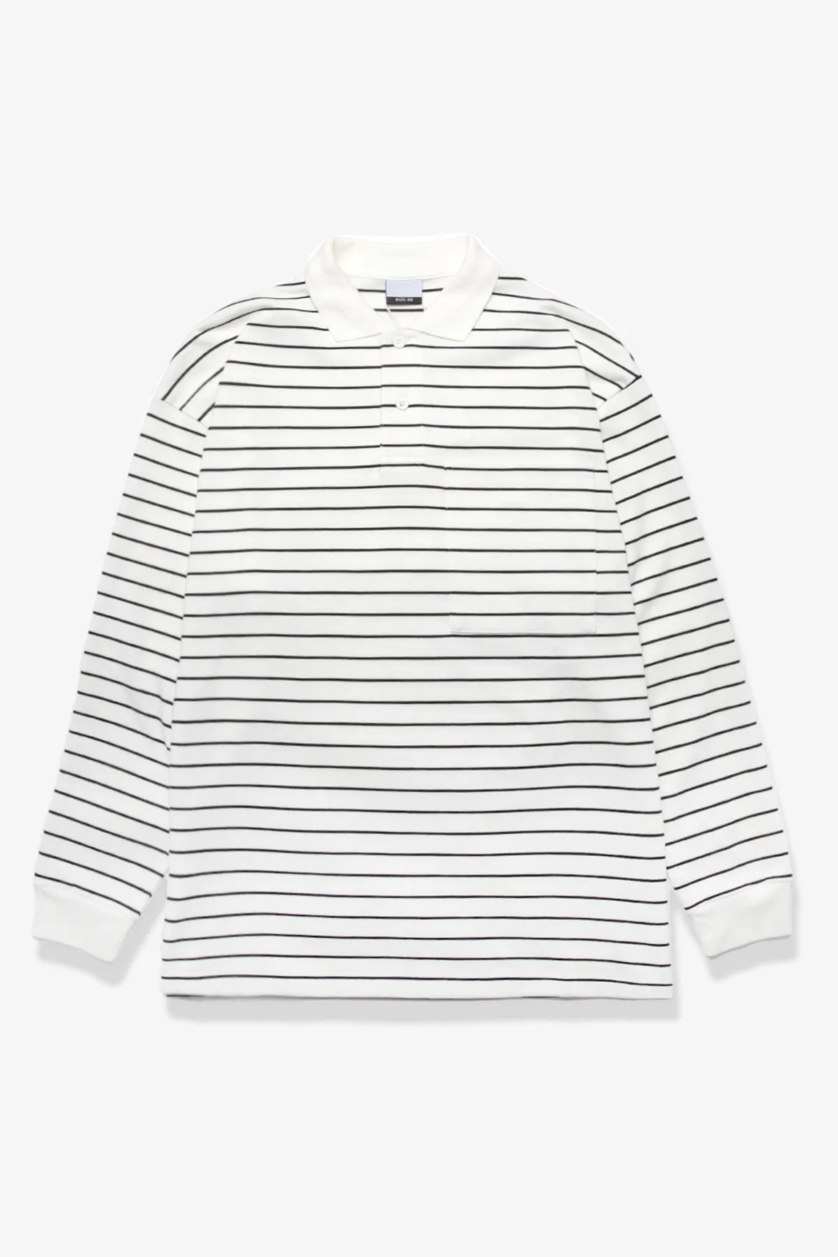 TRS - Oversized Striped Polo - White