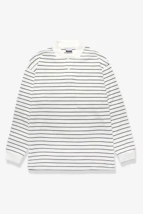 TRS - Oversized Striped Polo - White