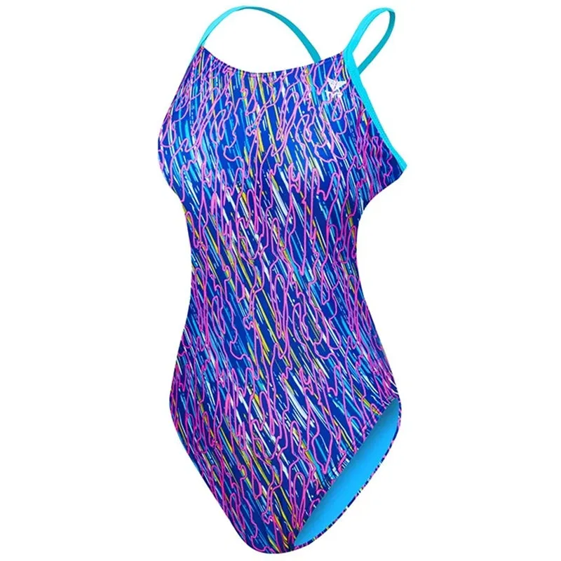 TYR - Electro Cutoutfit Ladies Swimsuit - Navy/Multi