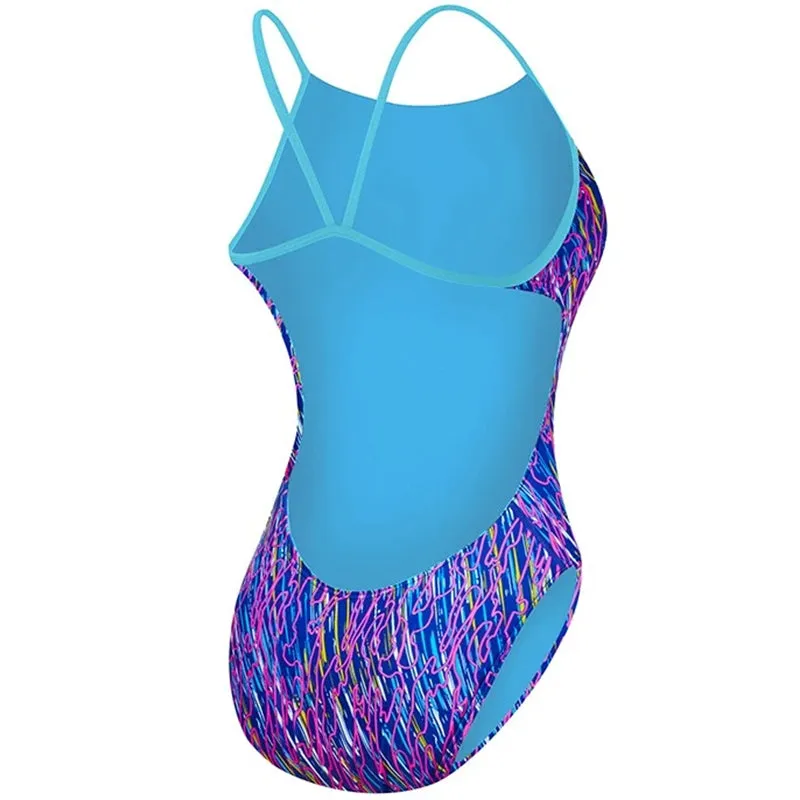 TYR - Electro Cutoutfit Ladies Swimsuit - Navy/Multi